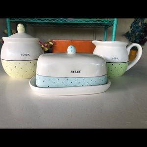 Rae Dunn. Scoop, pour and smear polka dot set